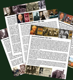 Graphic Designer - S. C. Johnson - JohnsonDiversey, Inc. - Diversey, Inc. - Company History Plaques Display - Corporate Leadership