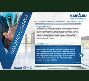 Web Design for Harvard Protection Services & Harvard Maintanance web design and coding using JavaScript jQuery sliders