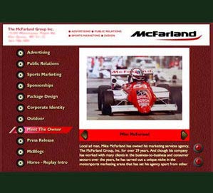 Web Design Milwaukee - Flash website design and build for advertising agency The McFarland Group